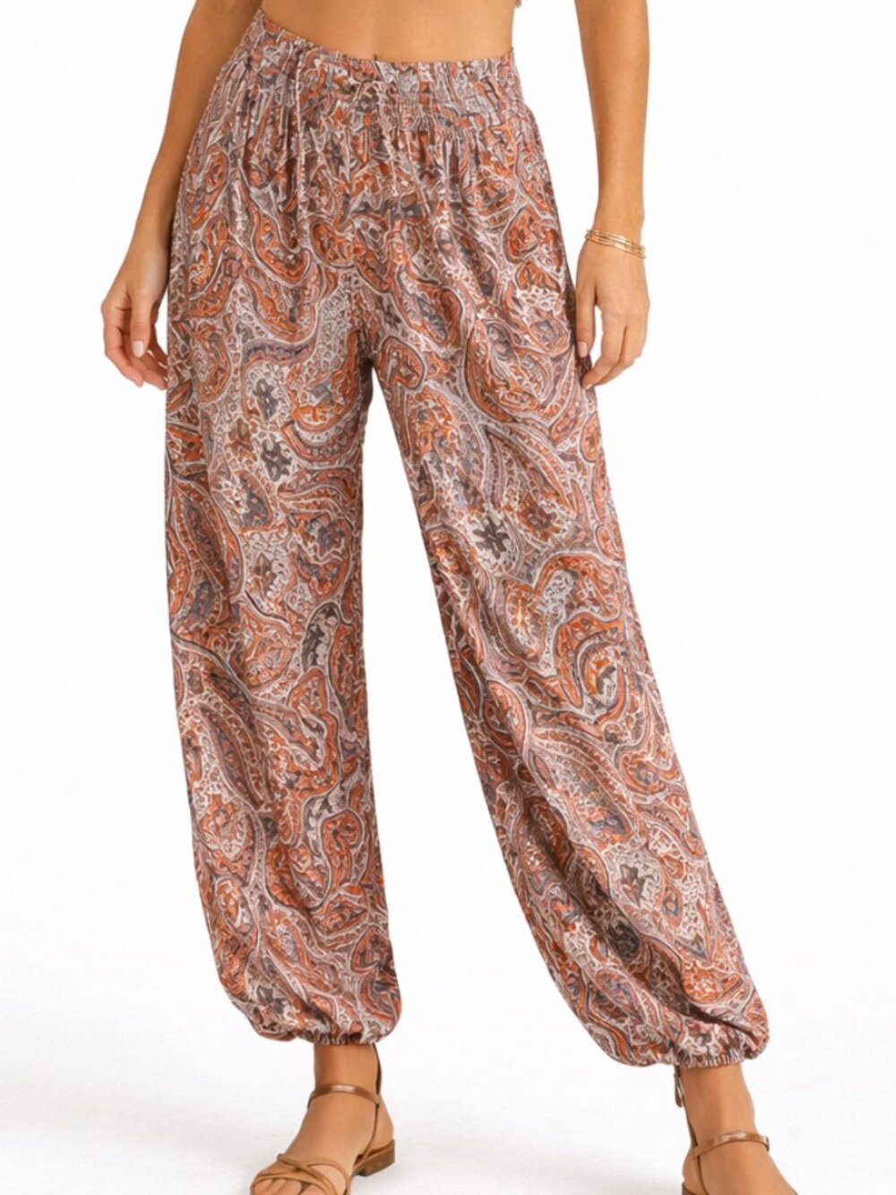 Oysho Printed Size Medium Boho Pull on Jogger Pants